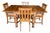 Rare 1925 Jacobean-Elizabethan Solid Oak Draw-Leaf Dining Set – Hand-Carved Masterpiece For Sale