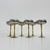 Mid-Century Italian Stainless Steel and Brass Champagne Coupes, 1970s, Set of 6, in Good conditions. Designed 1970 to 1979