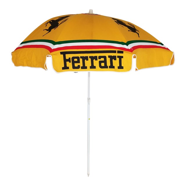 Vintage Late 20th Century Ferrari Canvas Patio Umbrella Chairish