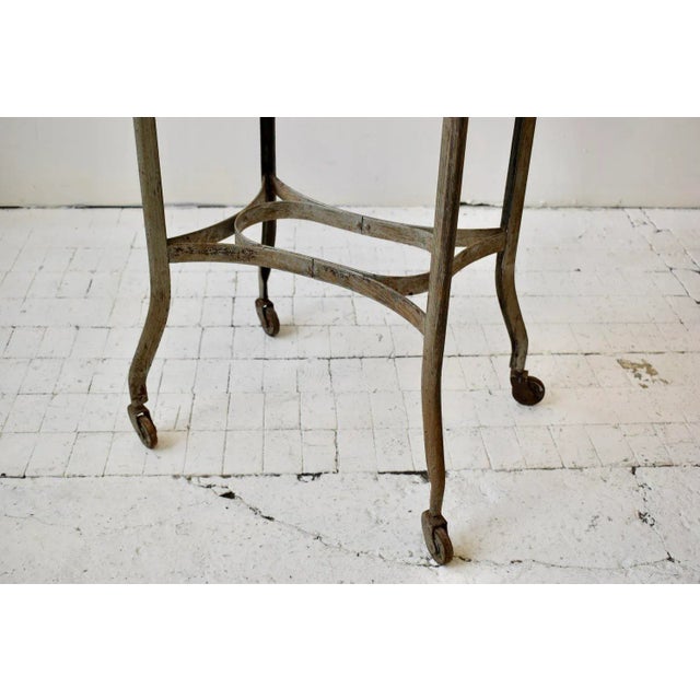 Art Deco Industrial Silver-Painted Rolling Cart, Circa 1920s For Sale - Image 11 of 12