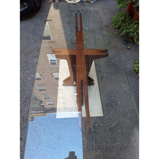 Vintage Table in Walnut Wood with Marble Base by Giorgio Raponi, 1950s For Sale - Image 11 of 17