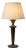 Navy Blue Leather and Brass Table Lamp with Pleated Shade, 1950s For Sale