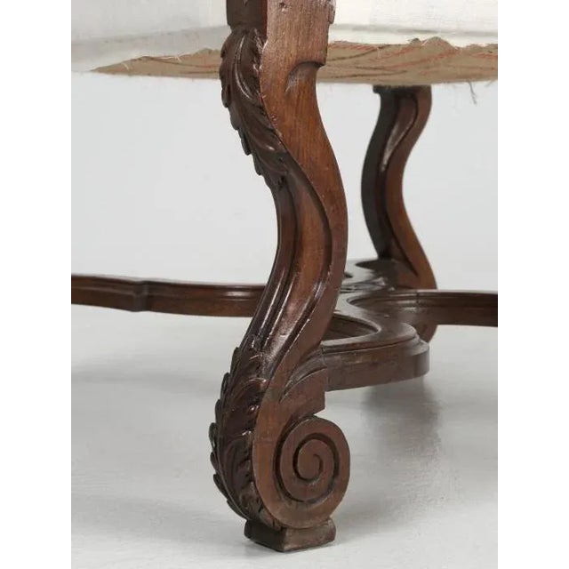 Antique Single French Armchair W/ Horsehair For Sale - Image 10 of 12