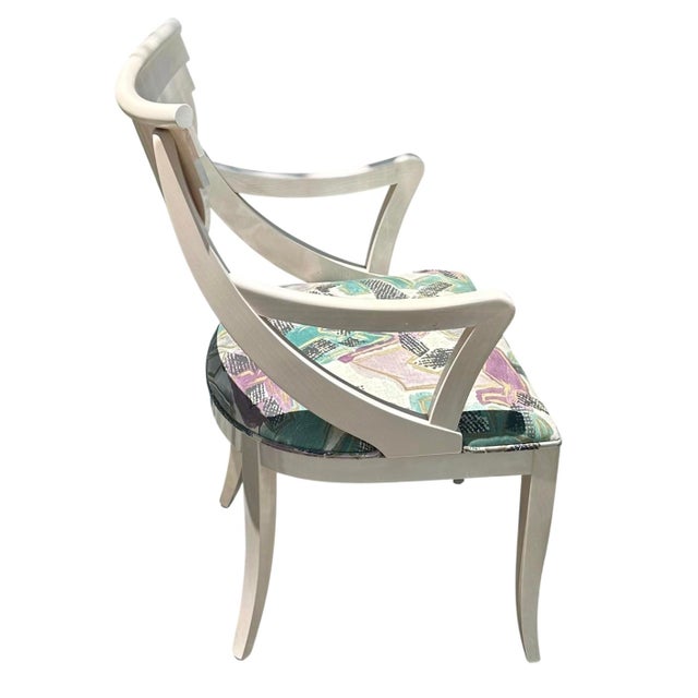 White 6 Lacquered Wood Hollywood Regency Dining Room Chairs by Pietro Costantini For Sale - Image 8 of 14