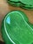 Ceramic Vintage Glazed Ceramic Cabbage Leaf Plates - Set of 8 For Sale - Image 7 of 12