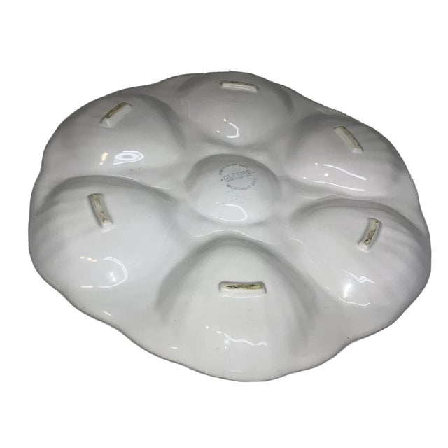 Vintage Olfaire White Oyster Scallop Plate Add a touch of coastal charm to your table with this vintage Olfaire oyster...