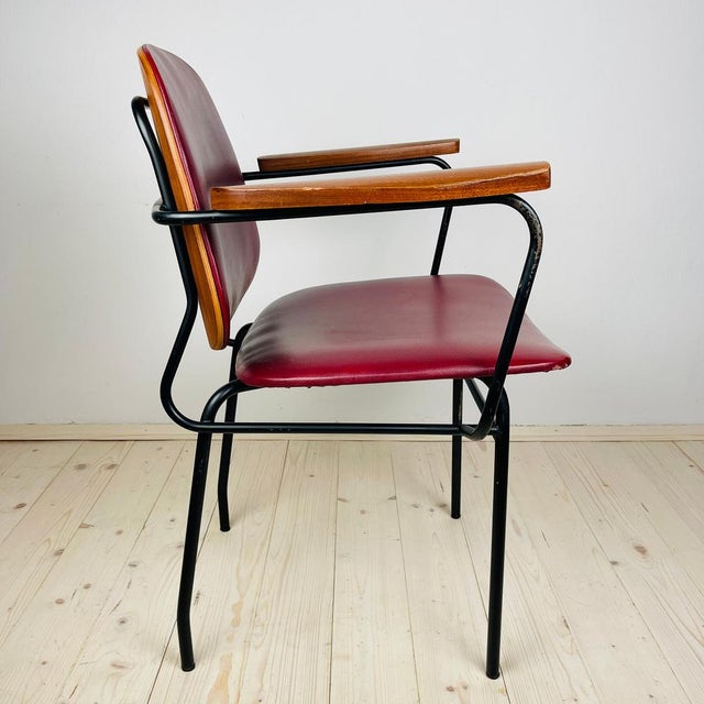 Mid-Century Red Dining Chair, Italy, 1960s For Sale - Image 12 of 15