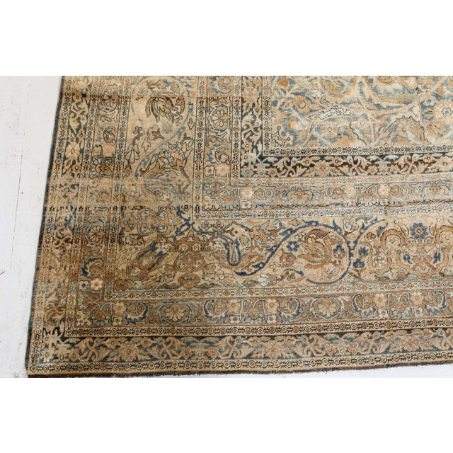 Beige Early 20th Century Persian Kirman Handmade Wool Rug For Sale - Image 8 of 8