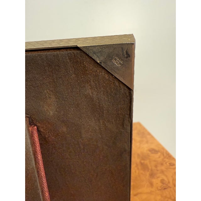 Cartier Cartier Made in Italy Vintage Gilt Brass Woven Basket Weave Picture Frame For Sale - Image 4 of 7