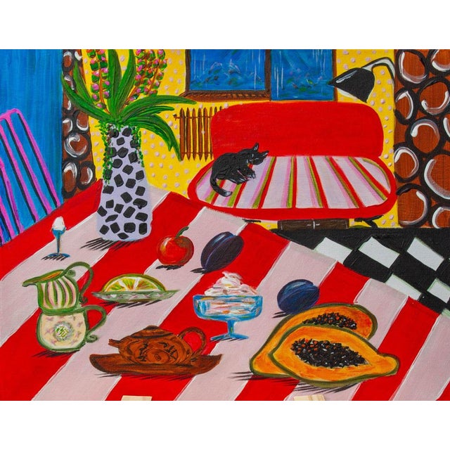 Early 21st Century Natalia Vypritskaia, Scene of Everyday Life, Acrylic on Canvas For Sale - Image 5 of 5