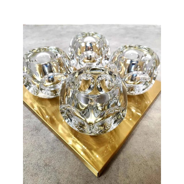 Rare vintage design wall lamp from peill and putzler in the form of ice blocks. Country of origin: germany. Period: 70s. A...