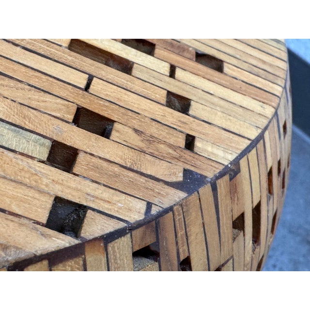 The Portland Furniture the Mushroom Teak End Table For Sale - Image 9 of 12