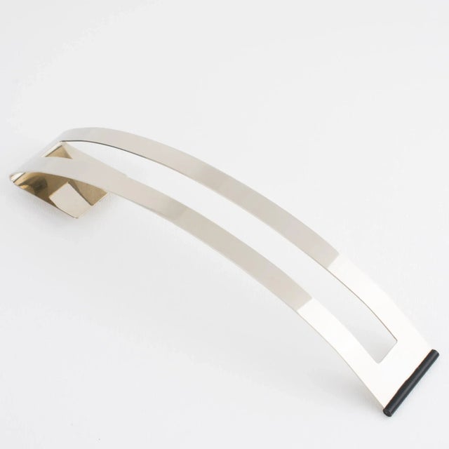 Modernist Giant Chrome Brooch by Valerie Mainguet For Sale In Atlanta - Image 6 of 12