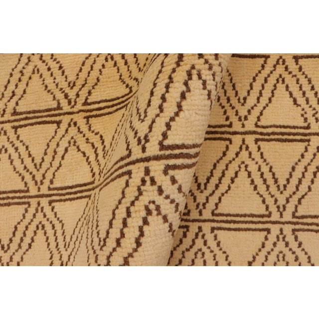 Textile Boho Chic Balochi Beige/Brown Wool Rug - 4'0''x5'10'' For Sale - Image 7 of 10