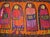 Mid-Century Modern Vintage Mid-Century Tapestry, Handwoven Wool, Folkloric Schoolgirls Design, Crimson & Yellow, 38” X 70” For Sale - Image 3 of 11