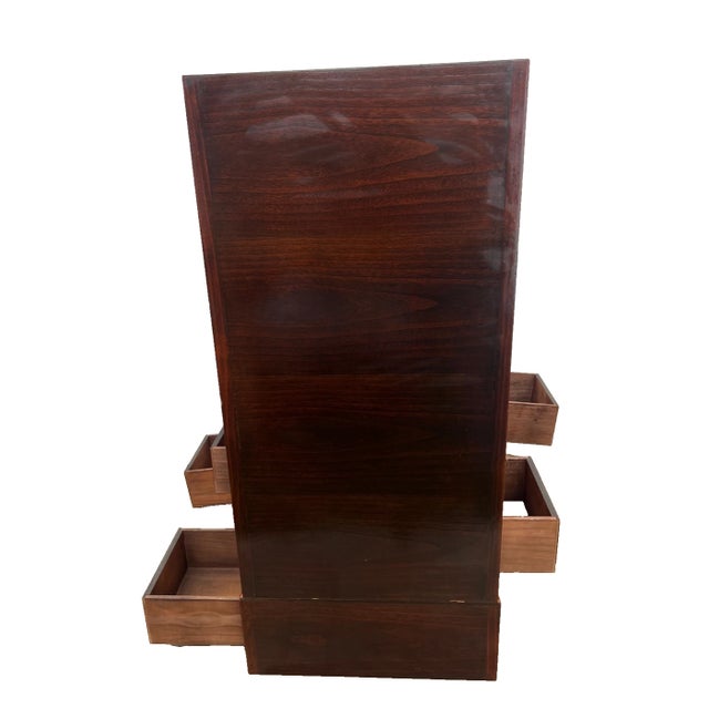 1990s Japanese Tansu Style Chest Cabinet Stacking Six Drawers Pull Out Armoire Shelf For Sale - Image 10 of 16