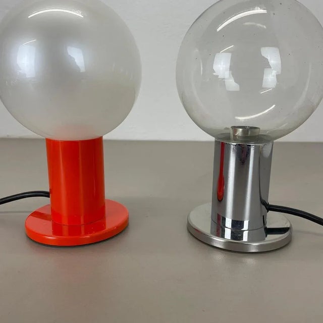 Set of Table Light Glass Bulb by Motoko Ishi for Staff Lights, 1970s, Set of 2 For Sale - Image 9 of 18