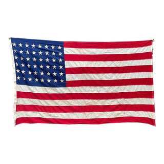 1920s Antique Soft Cotton 48 Star American Flag For Sale