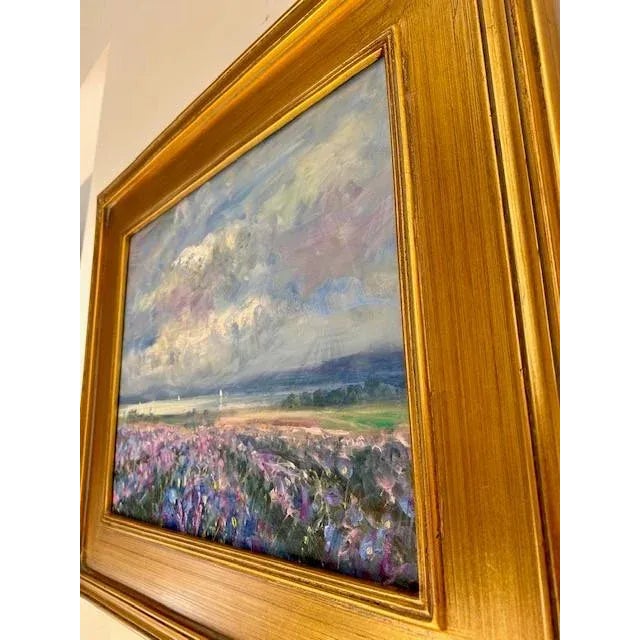 Framed French Provincial Lavender Landscape For Sale In New York - Image 6 of 9