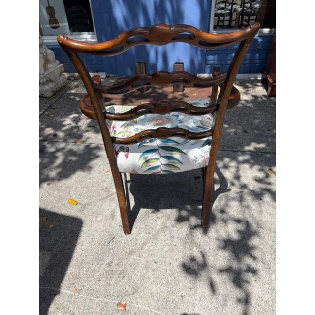1940s 1940s Set of 12 Georgian Style 1950s Mahogany Ribbon Back Dining Room Chairs For Sale - Image 5 of 10