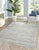 8x10 Tessa Xena Silver Allover Geometric Contemporary Handmade Wool Carpet Rug For Sale - Image 4 of 6