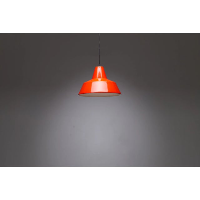 Mid-Century Modern Orange Enamel Pendant from Louis Poulsen, 1969 For Sale - Image 3 of 11