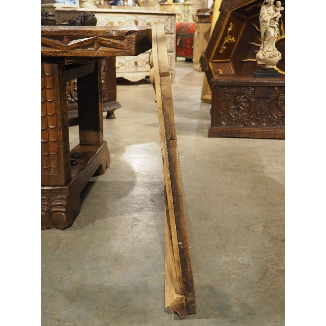 French Carved Oak Gothic Style Overdoor, Circa 1910 For Sale - Image 11 of 12