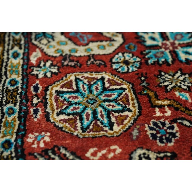 Textile Extremely Fine Persian Silk Qum Rug 1'10'' X 2'10'' For Sale - Image 7 of 12