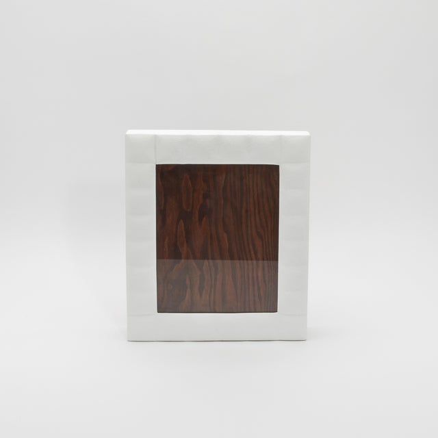 This luxurious 8" x 10" picture frame by R&Y Augousti is crafted in their signature quilted white shagreen, exuding both...