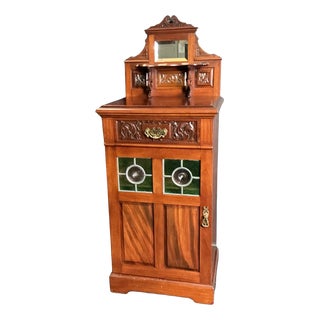 Antique Mahogany Music Cabinet, 1905 For Sale