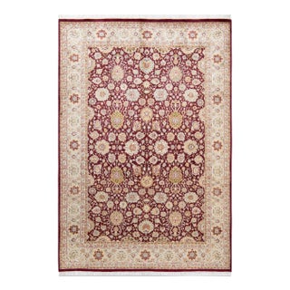 Mogul, One-of-a-Kind Hand-Knotted Area Rug in Purple, 6' 1" x 8' 10" For Sale