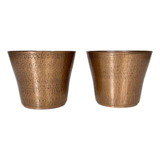 Mid-Century Copper Plant Pots, Germany, 1960s, Set of 2 For Sale