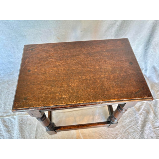 Wood 18th Century English Oak Joint Stool For Sale - Image 7 of 12