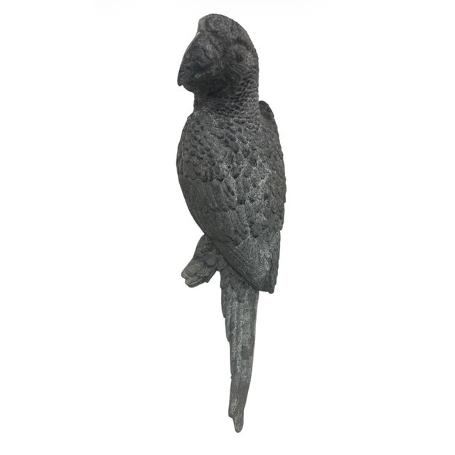 Vintage Cast Iron Parrot Wall Hanging Sculpture For Sale - Image 4 of 11