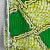 African African Textile 10364 Veritable Super Deluxe Wax Green Yellow Fabric - 1.83 Yards For Sale - Image 3 of 12
