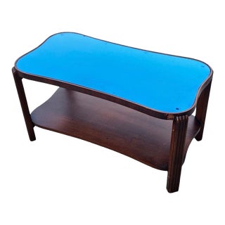 1930s Art Deco Cobalt Blue Coffee Table For Sale