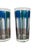 1970s Vintage Mid-Century Modern Blue Geometric Highball Glasses - Set of 5 For Sale - Image 5 of 10