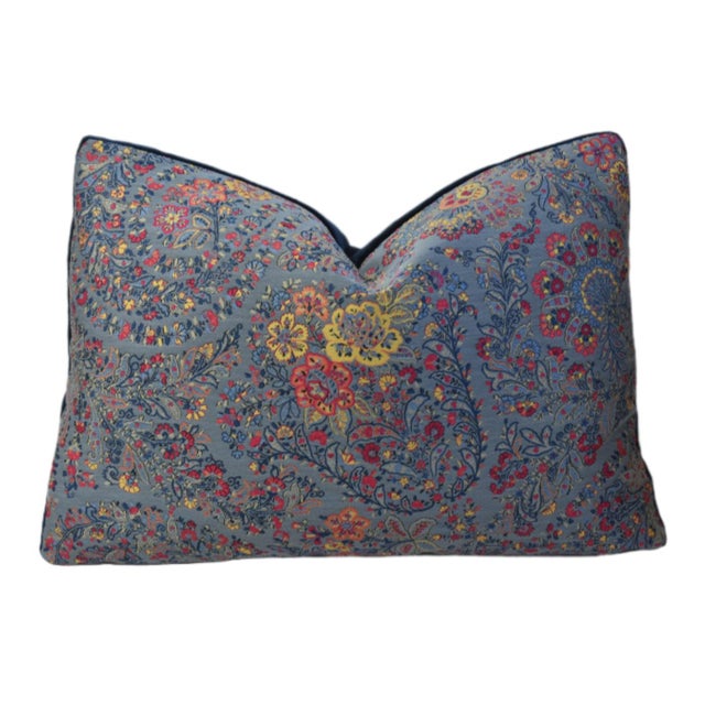 Clarence House Clarence House Botanical Floral Italian Etro Collection Timandra Feather/Down Pillow For Sale - Image 4 of 6