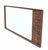 Nice large vintage mid-century modern mirror with solid walnut decorative carving panel. Inspected vintage condition.