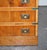 Vintage Military Campaign Yew Wood Secretaire with Brass Handles For Sale - Image 9 of 16