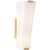 Alpine Single Sconce in Hand-Rubbed Antique Brass with White Glass Designer: AERIN Height: 16.25" Extension: 7.75"...