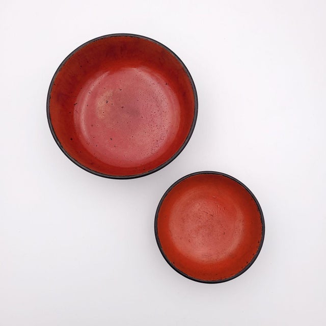 Pair of Similar Japanese Lacquer Decorated Bowls, Circa 1890 For Sale - Image 4 of 12