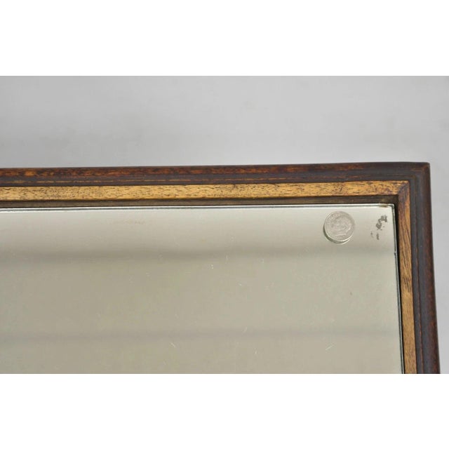 Wood Antique Renaissance Revival Carved Winged Maiden Walnut Mirror Top Side Table For Sale - Image 7 of 11
