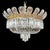 1950s Large Italian Gilded Bronze and Crystal 6-Light Chandelier, 1960s For Sale - Image 5 of 16