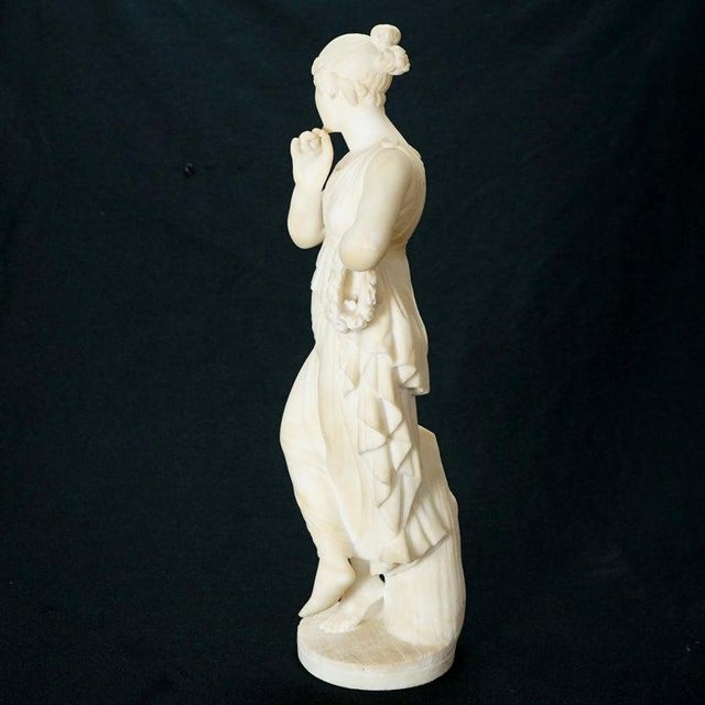 Classical Alabaster Sculpture of a Woman by P. Bazzanti, Florence 19thC For Sale - Image 12 of 18