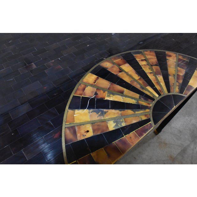 Maitland-Smith Tessellated Stone Console Table W/Sunburst For Sale - Image 15 of 15