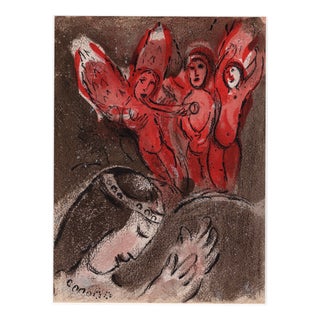 Marc Chagall, Sara et les Anges (Sarah and the Angels), Nude, 1960, Original Lithograph For Sale