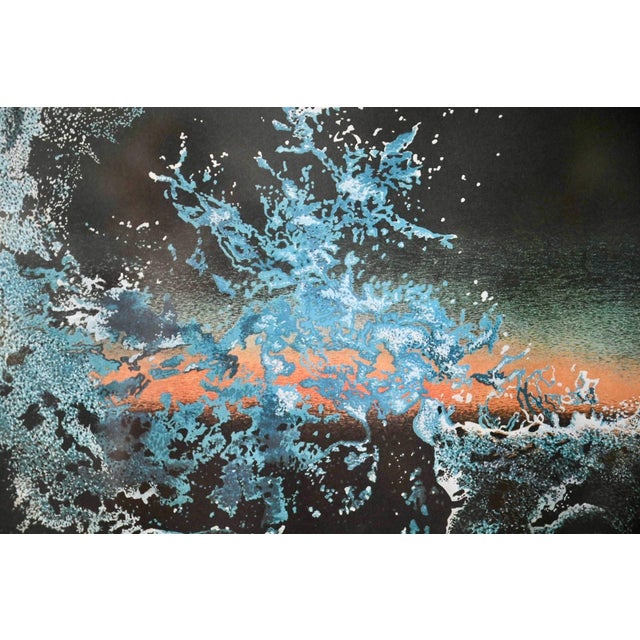 Modern Jean Davo, Lunar Wave, 1980s, Lithograph, Framed For Sale - Image 3 of 7