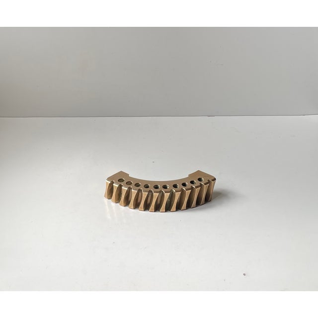 Brutalist Gear Fragment Pen Holder in Bronze, 1970s For Sale - Image 12 of 12