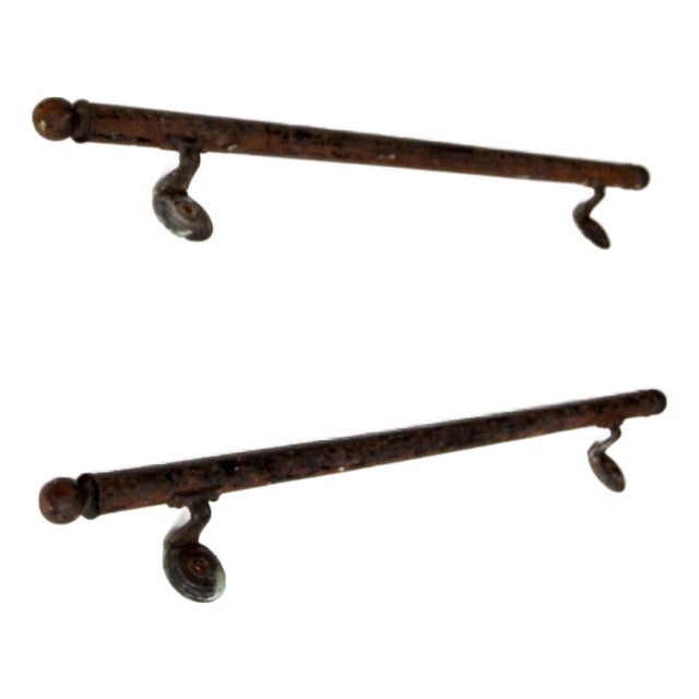 Antique Early 20th Century Iron Architectural Handrails For Sale